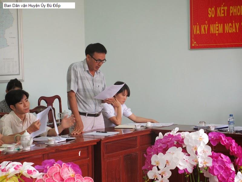 Ban Dân vận Huyện Ủy Bù Đốp