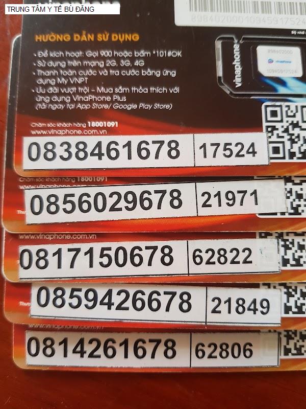 TRUNG TÂM Y TẾ BÙ ĐĂNG